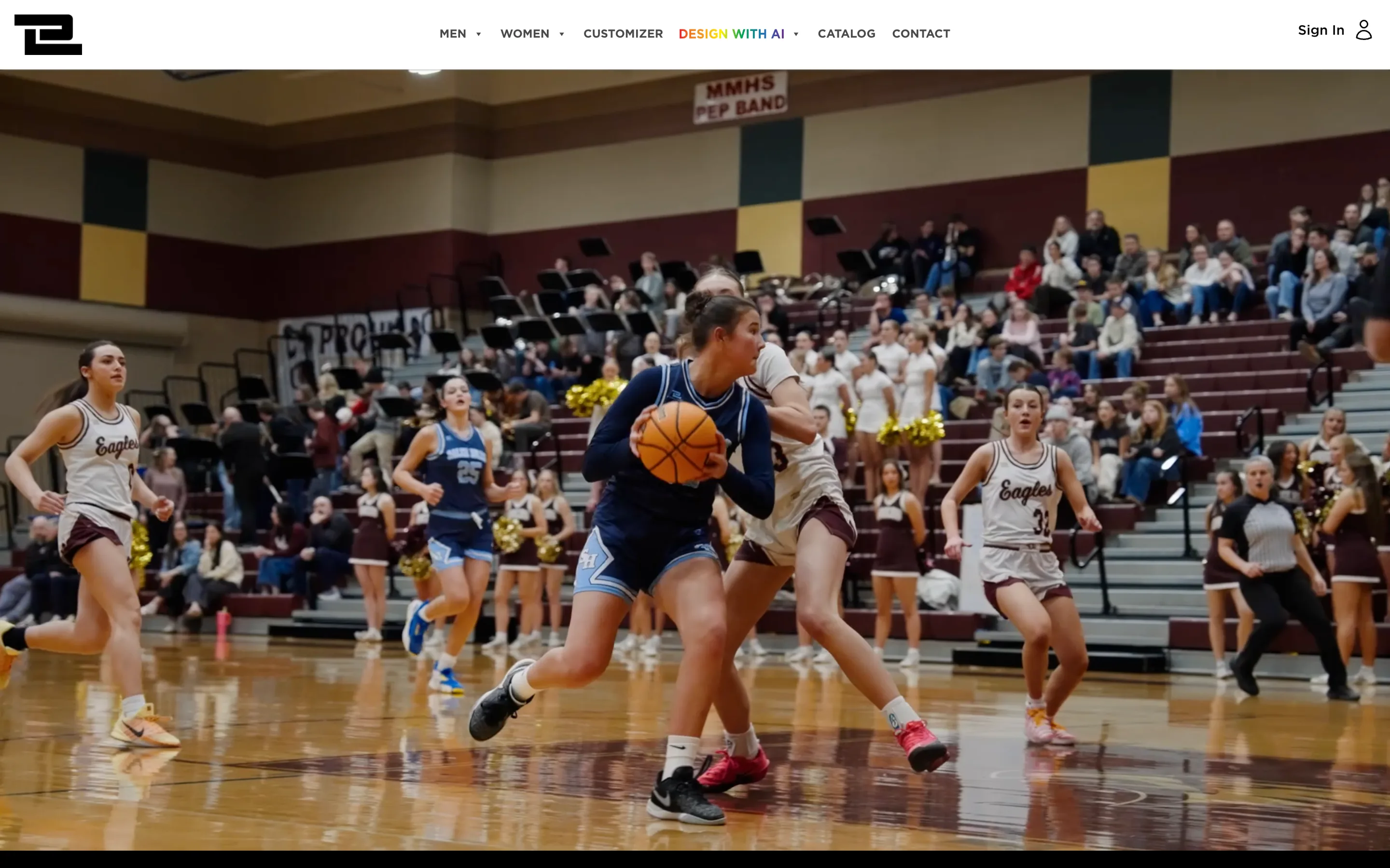 The top of the PROLOOK Sports home page on desktop.