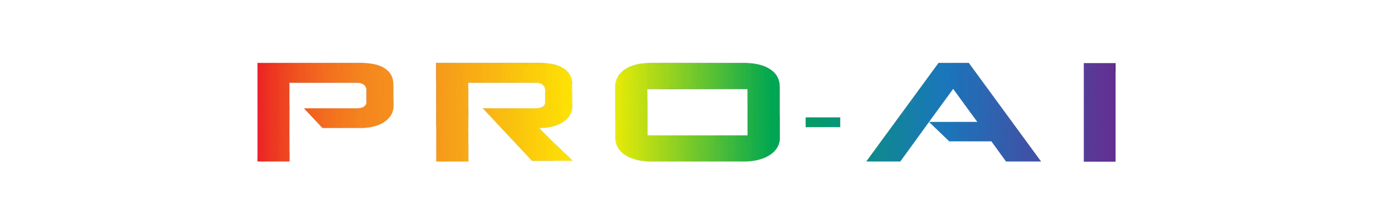 The PRO-AI wordmark in rainbow colors.